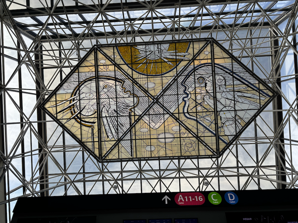 Keflavik airport Ikarus mosaic