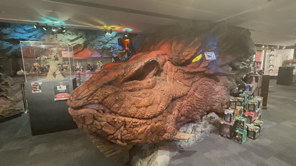 The head of Smaug in Auckland Weta Store