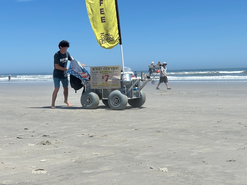 Drinks cart on the beach