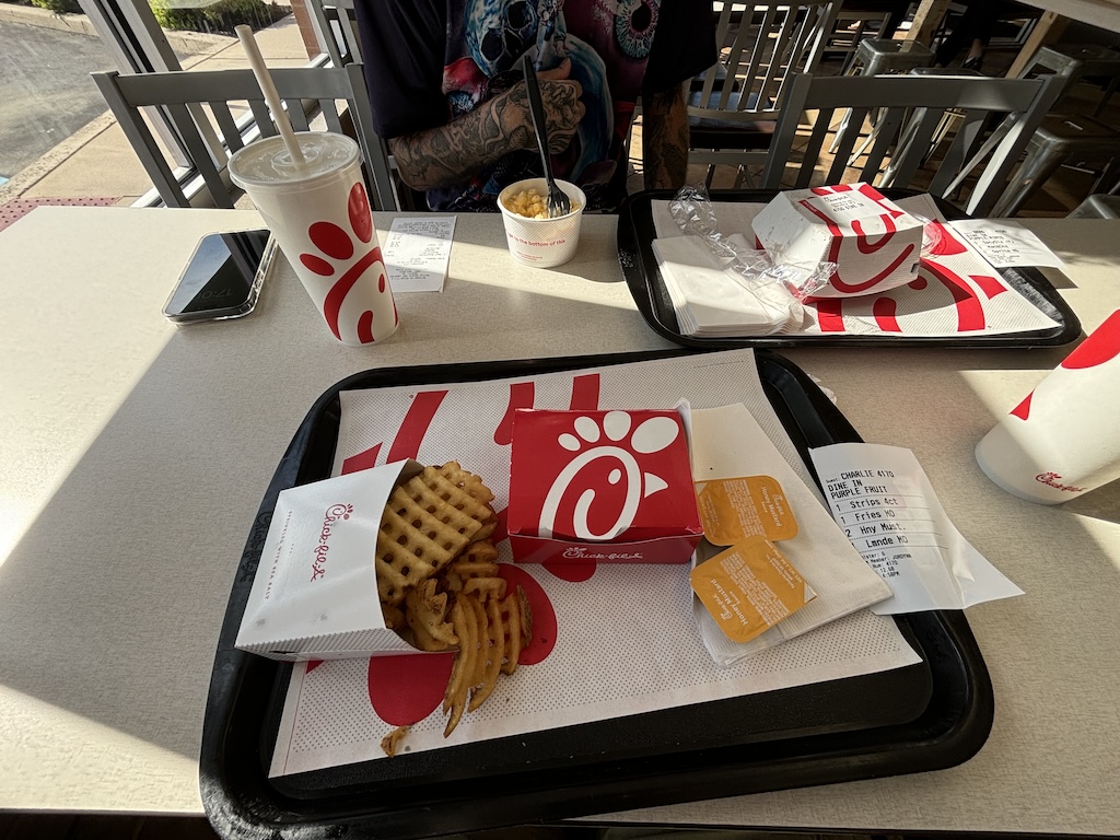 Chick-fil-a pit stop