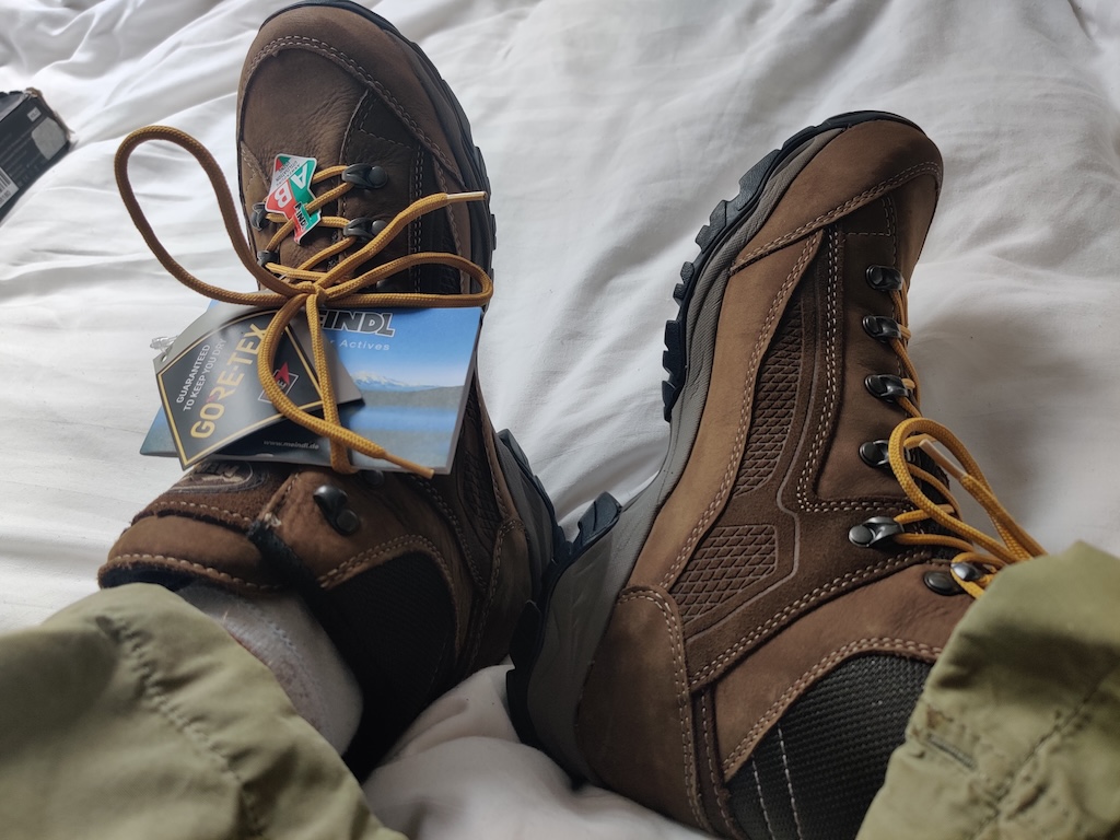 Meindl branded walking boots