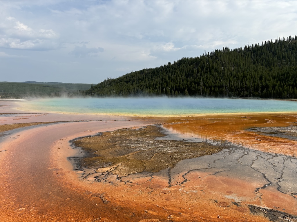 Grand Prismatic Lake close up