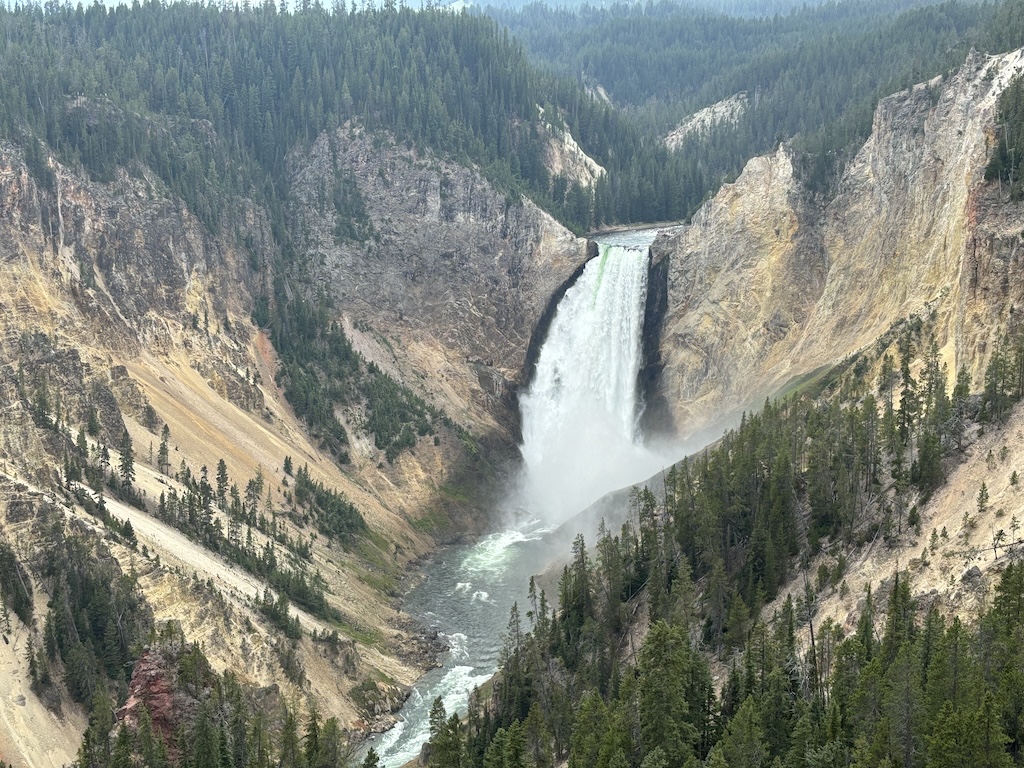 Grand Canyon of Yellowstone River waterfall