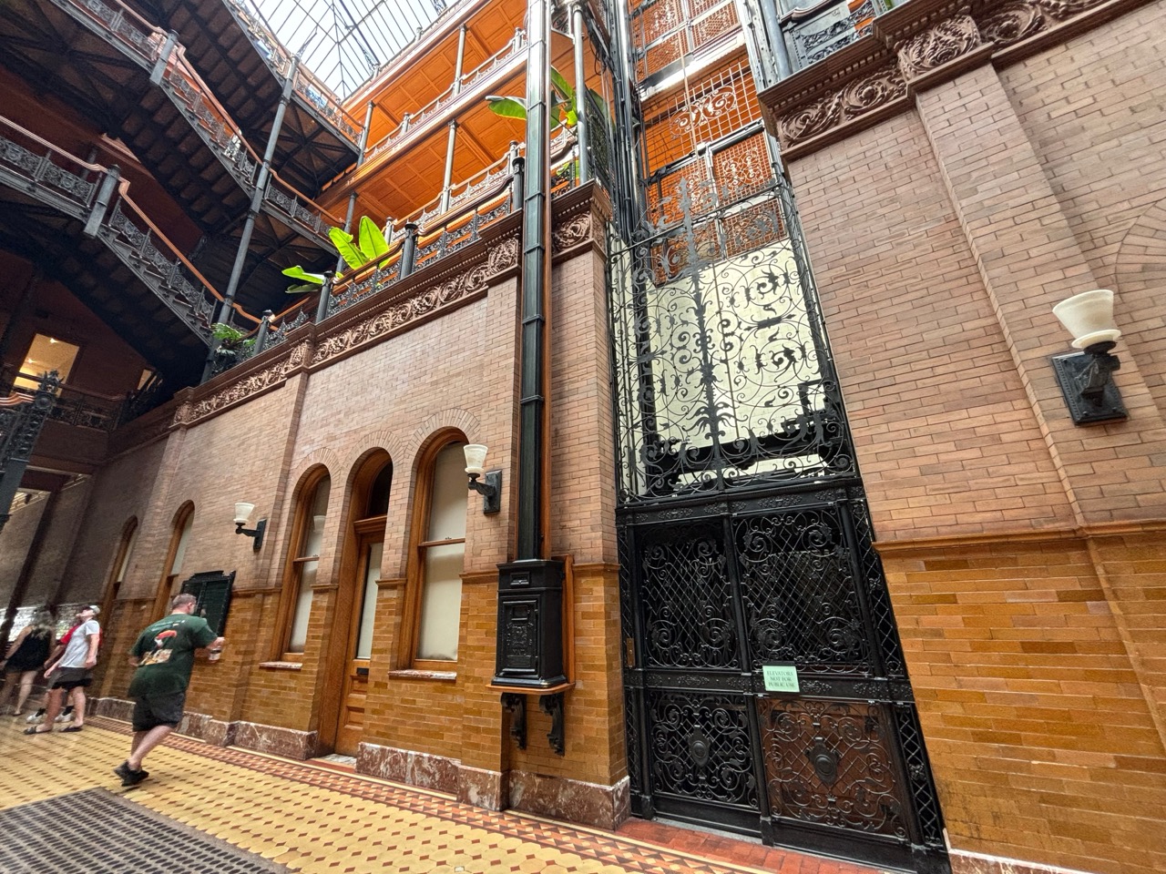 Bradbury Building lift and mailbox