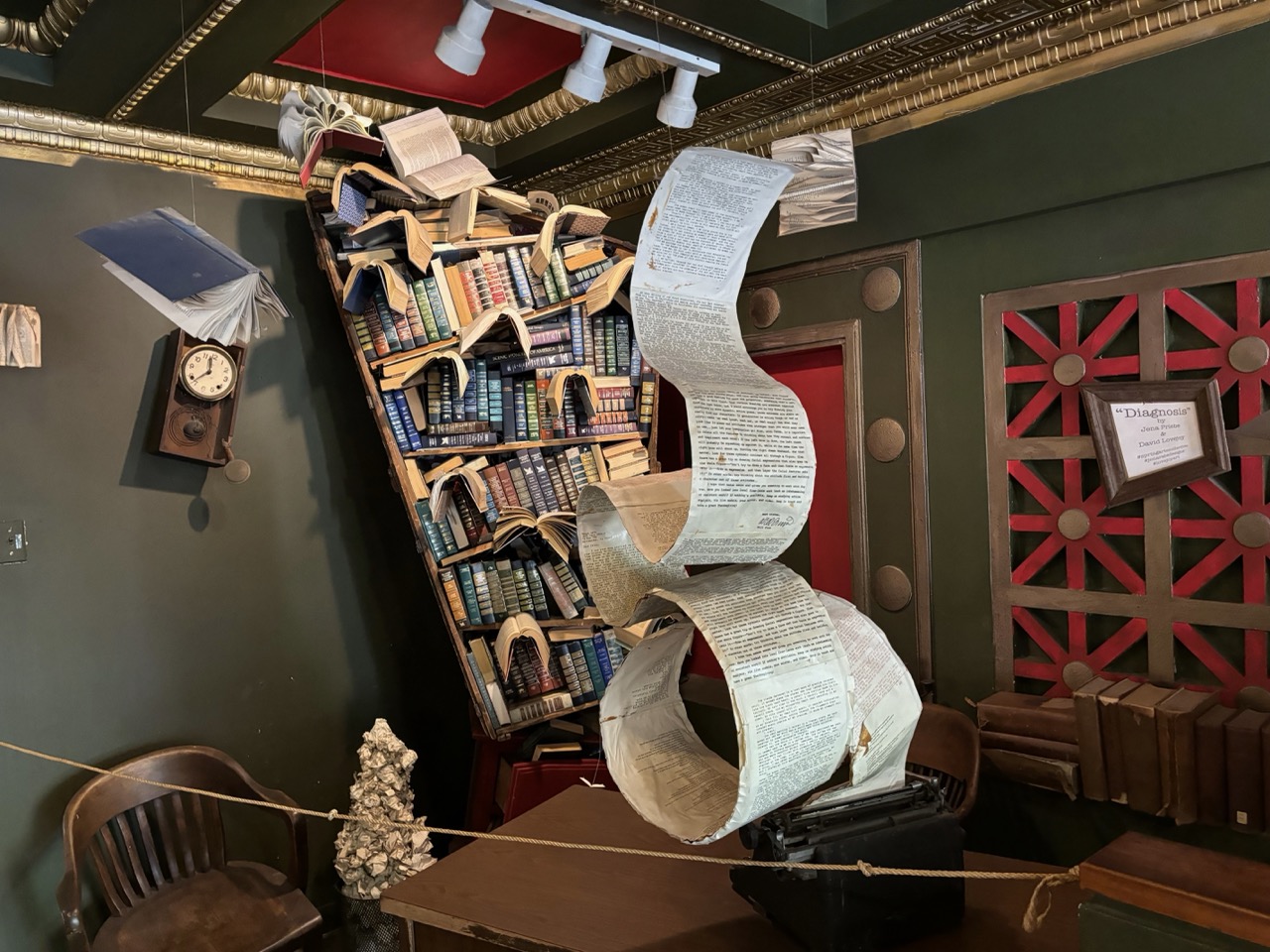 Typewriter art installation