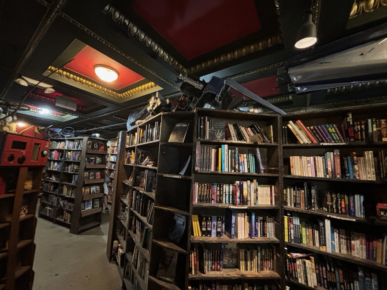 Upstairs shelving of books