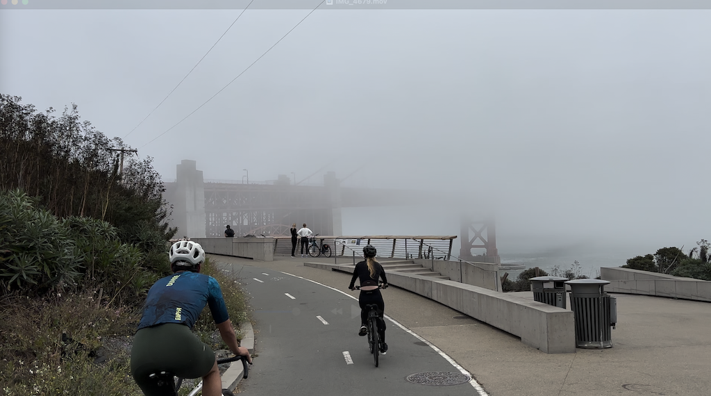 Golden Gate Bridge from the cycle path