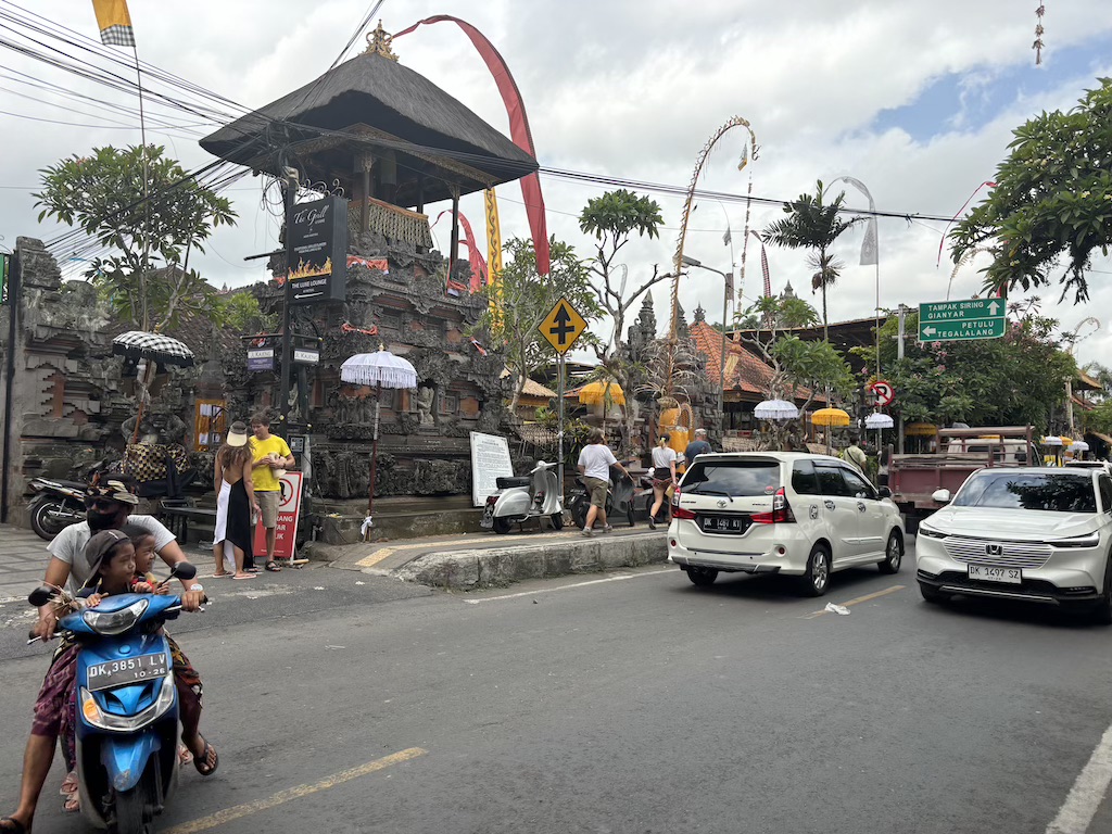 Street view of Ubud Water Palace