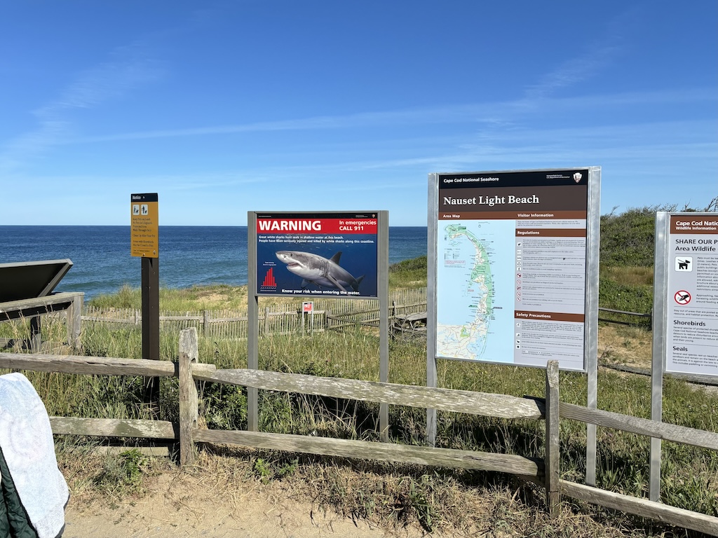 Nauset Light Beach information signs