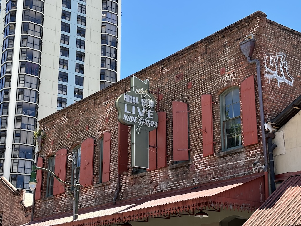 Hubba hubba downtown neon sign