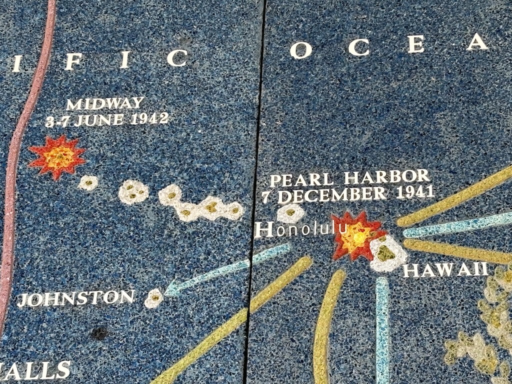 Close up on Hawaii in Pacific mosaic