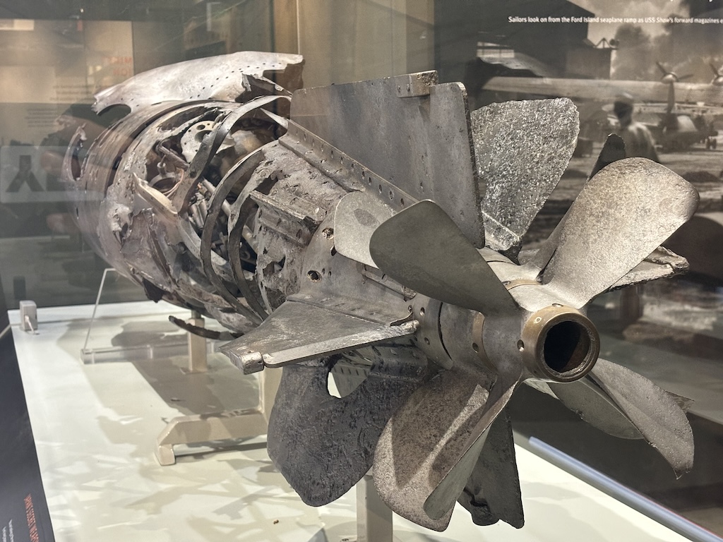 Recovered Japanese unfired torpedo