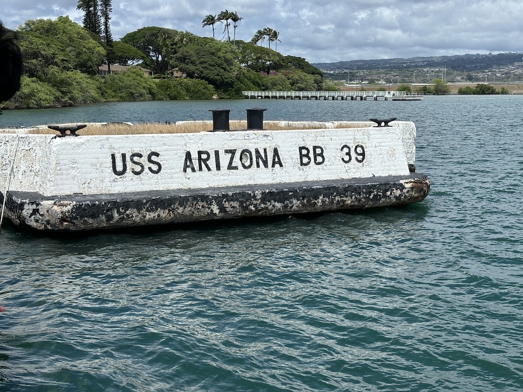 USS Arizona memorial boundary marker
