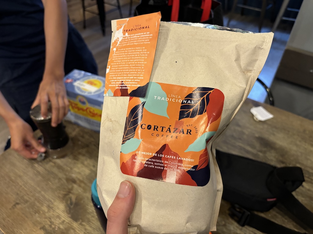 A bag of cortazar coffee