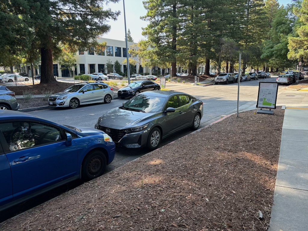 Parking outside Google HQ