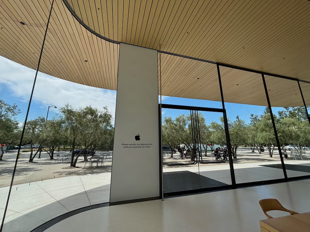 Broken Apple store glass