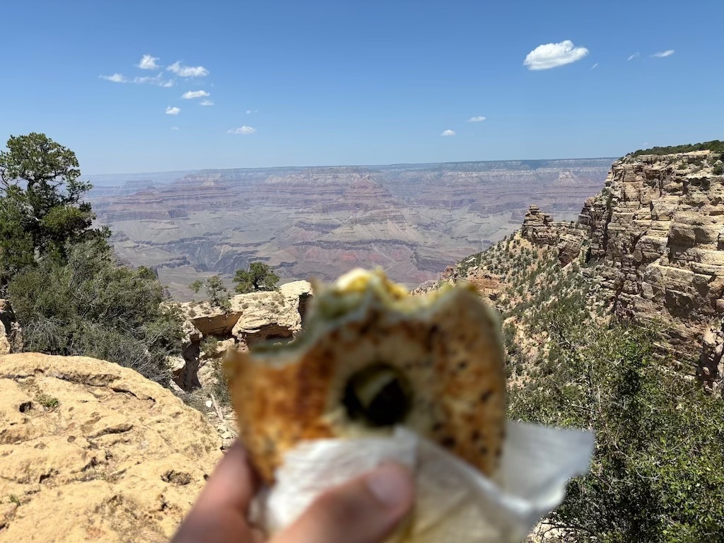 Bagels at the Grand Canyon rim