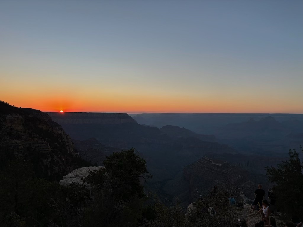 Sunset over the Grand Canyon