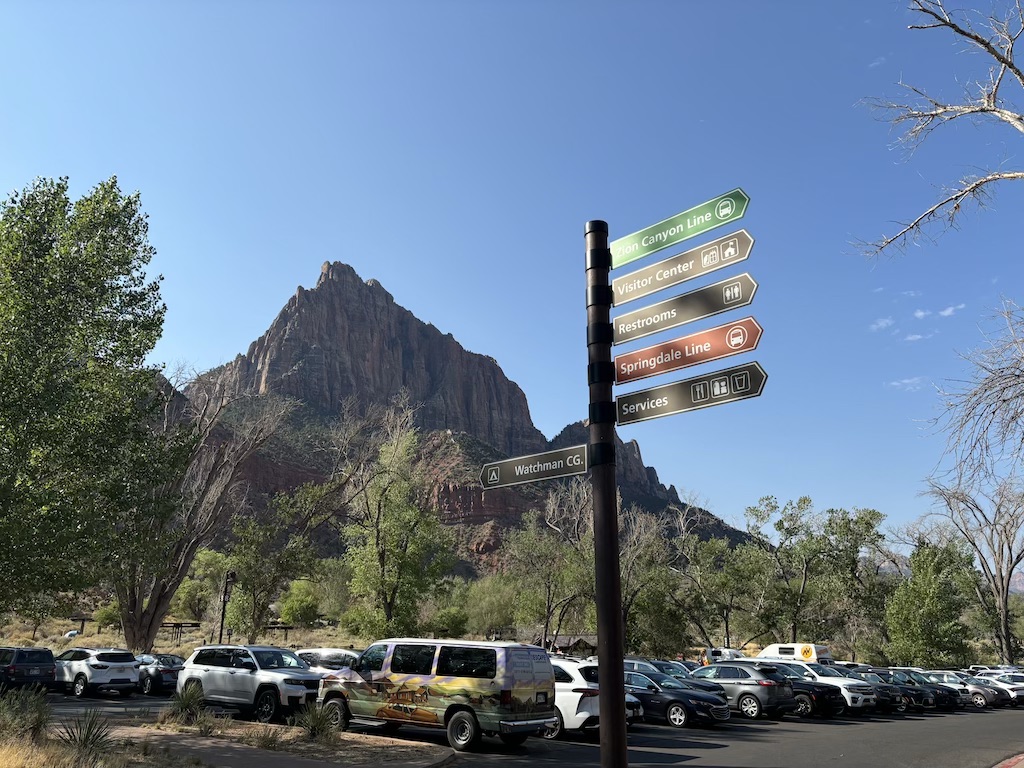 Zion Visitors Center car park
