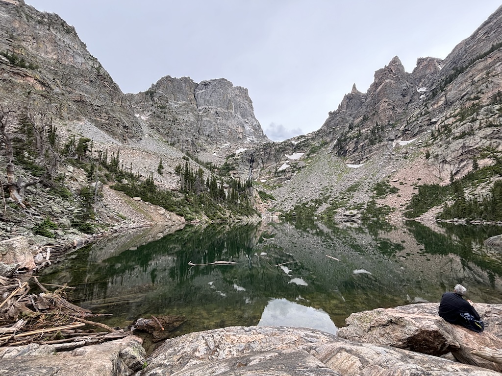 Emerald lake in Rockies National Park