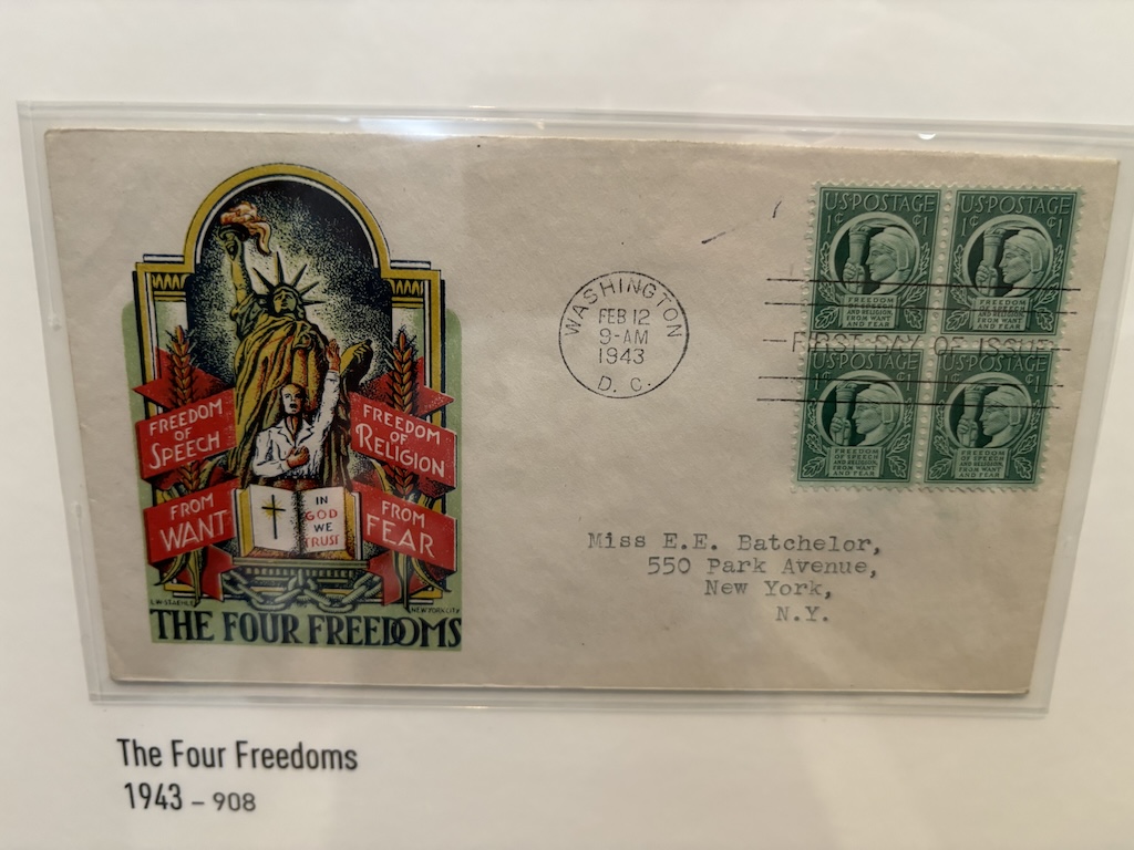 The four freedoms stamp