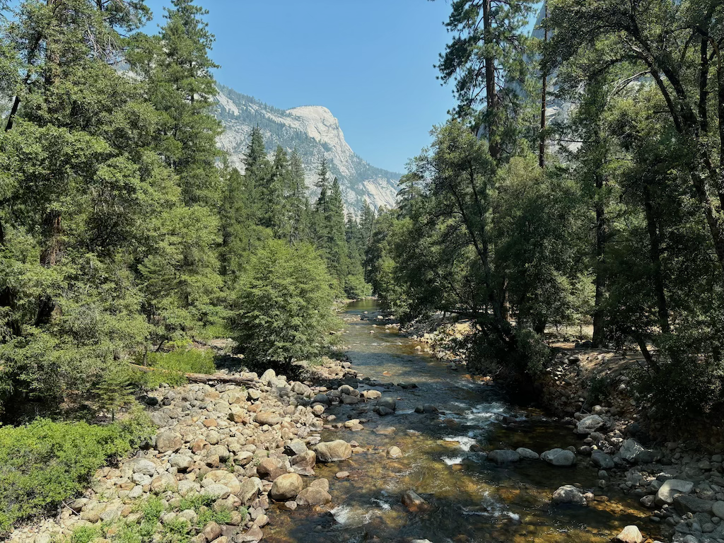 Merced river near Vernal Falls footbridge