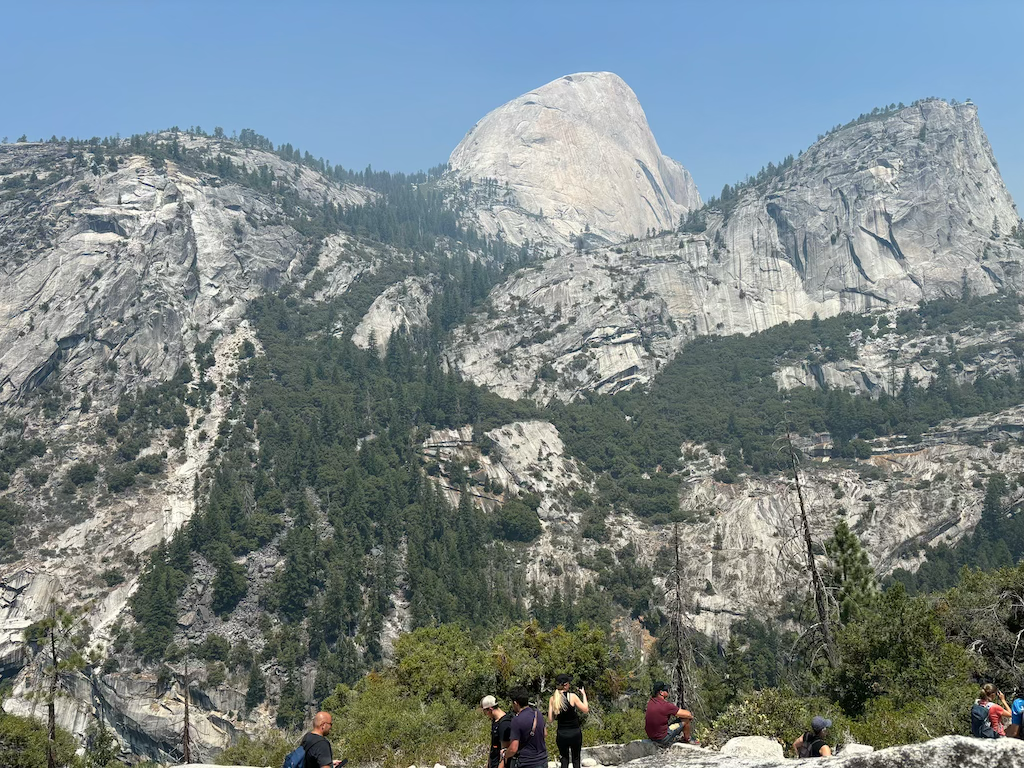 Half dome view from Merced River trail